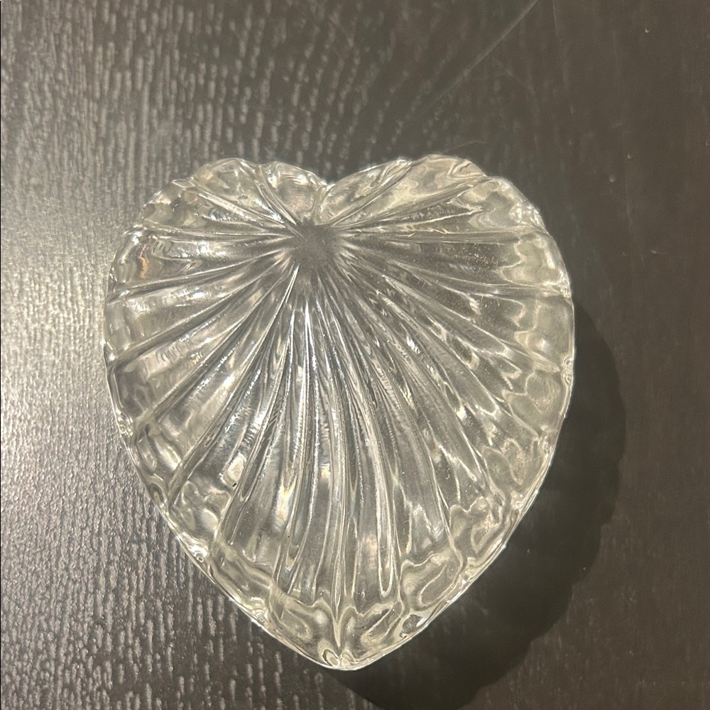 Heart-Shaped Glass Trinket Dish